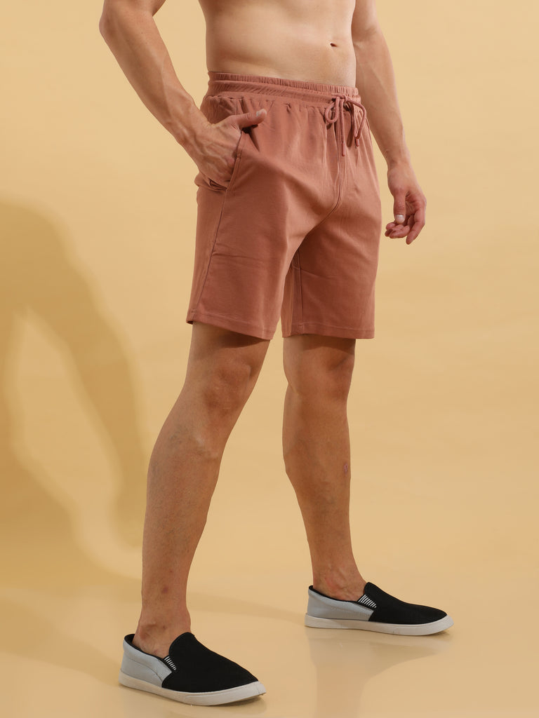 Indian Red Cotton Shorts